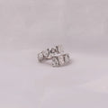 Multi Cuts Lab Grown Diamond Bypass Style Wedding Band