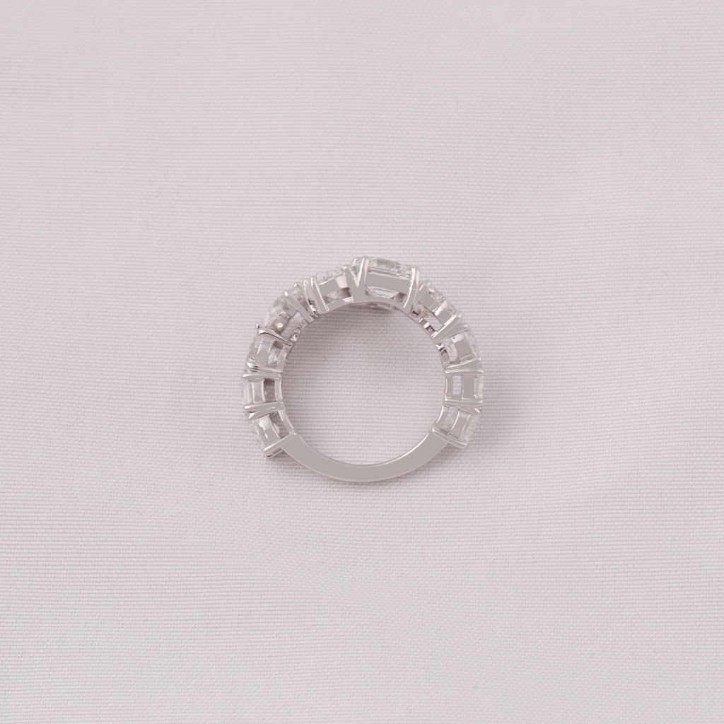 Multi Cuts Lab Grown Diamond Bypass Style Wedding Band